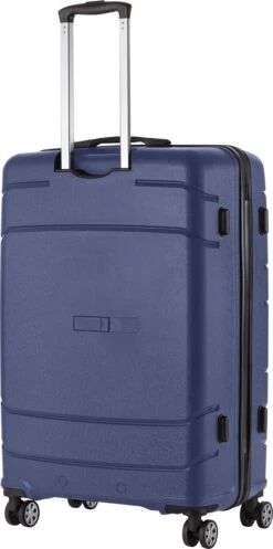 TravelZ Big Bars Reiskoffer 78 Cm Met Dubbele Wielen - Trolley Koffer Met TSA-slot - Blauw -Bagageopslag 596x1200 3