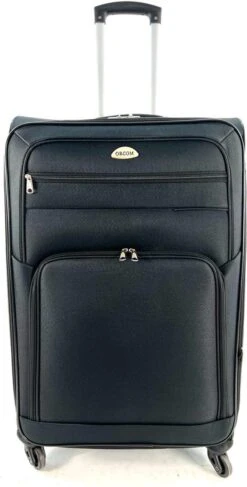 AATravel S Reiskoffer - Trolley - Handbagage - Voorvakken - 57 Cm - 50 Liter - Zwart