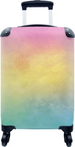 Koffer - Meisje - Regenboog - Trap - Wolken - Kinderen - Koffer Meisje - 35x55x20 Cm - Handbagage - Trolley - Reiskoffer