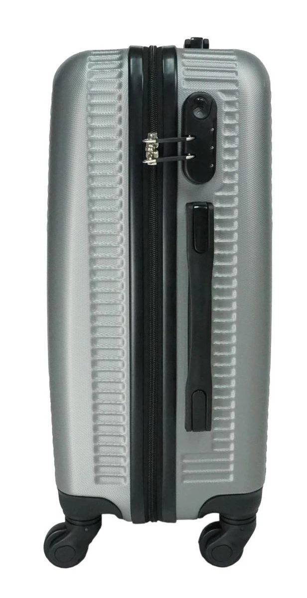 Handbagage Koffer 51cm 4 Wielen Trolley - Zilver 4 Handbagage Koffer 51cm 4 Wielen Trolley - Zilver - Afbeelding 2