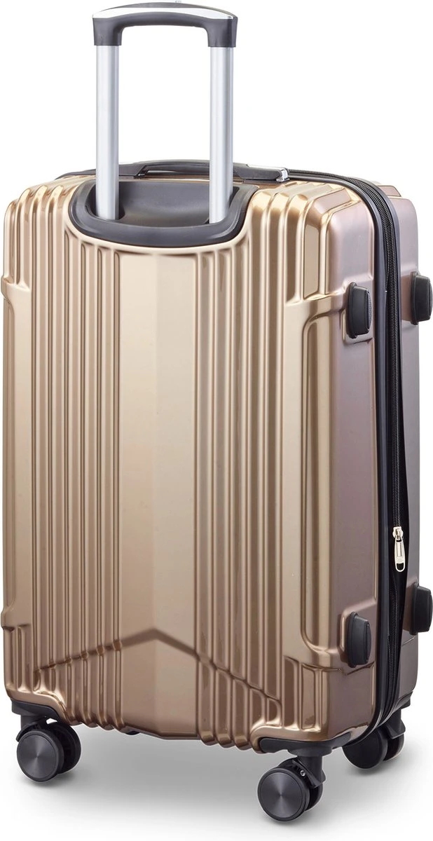 Tesla PC - Reiskoffer - 65 Cm - 4 Wielen - Goud 4 Tesla PC - Reiskoffer - 65 Cm - 4 Wielen - Goud - Afbeelding 2