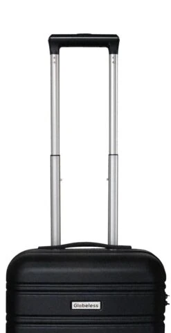 Globeless Handbagage Koffer - TSA Slot - 55x35x20cm - IATA Standaard Trolley - Zwart -Bagageopslag 619x1200