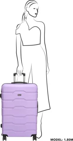 Beagles Originals Comfy Travel Grote Koffer - 74 Cm - Lila 16 Beagles Originals Comfy Travel Grote Koffer - 74 Cm - Lila -Bagageopslag 624x1200 2