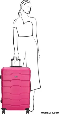 Beagles Originals Comfy Travel Grote Koffer - 74 Cm - Fuchsia 17 Beagles Originals Comfy Travel Grote Koffer - 74 Cm - Fuchsia -Bagageopslag 625x1200 6