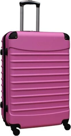 Travelerz Kofferset 3 Delig Met Wielen En Cijferslot - ABS - Licht Roze (228-) -Bagageopslag 631x1200 13