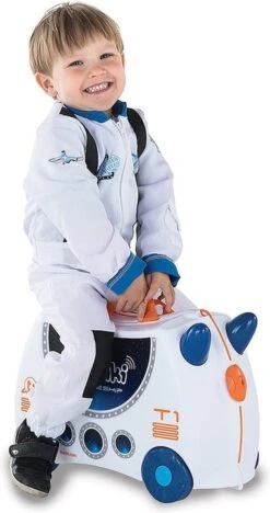 Trunki Ride-on Reiskoffer Incl. Stickers - Skye Ruimteschip -Bagageopslag 634x1200 1