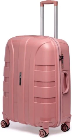 ©TROLLEYZ - Paris No.5 - Reiskoffer - 69cm Met TSA Slot - Dubbele Wielen - 360° Spinners - 100% Polypropyleen - Reiskoffer In Rose Blush -Bagageopslag 634x1200 7