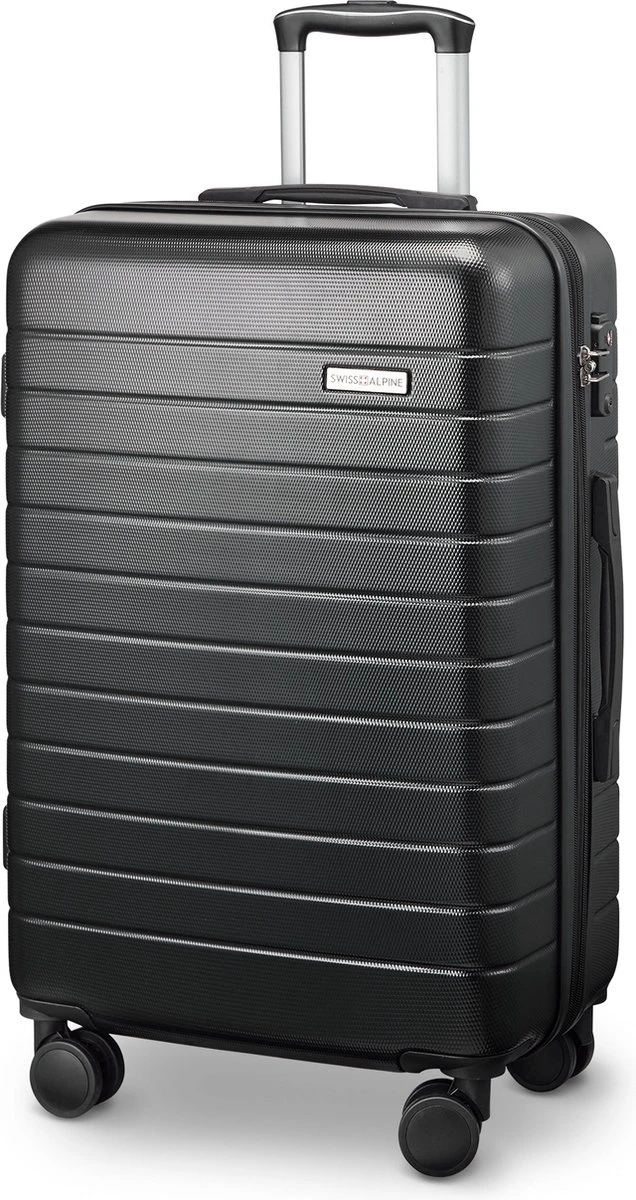 Swiss Alpine 2.0 - Reiskoffer - 67 Cm - 4 Wielen - Zwart 3 Swiss Alpine 2.0 - Reiskoffer - 67 Cm - 4 Wielen - Zwart