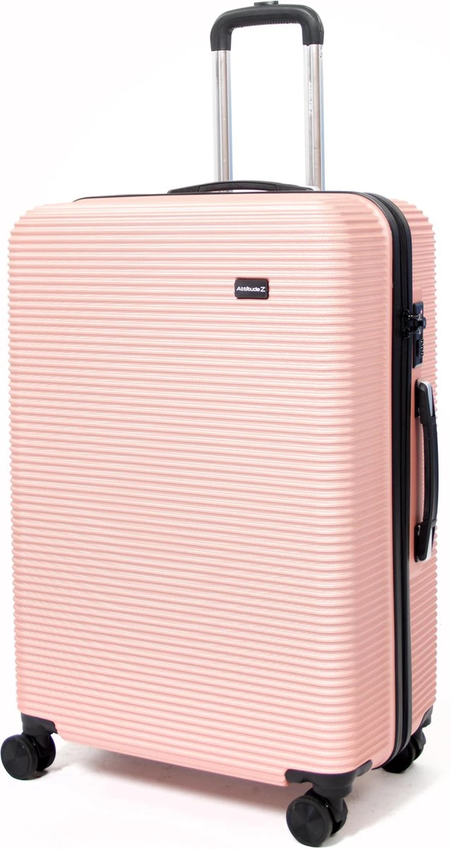 AttitudeZ Air-Z Reiskoffer Large Roze 76cm - TSA-slot 3 AttitudeZ Air-Z Reiskoffer Large Roze 76cm - TSA-slot