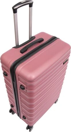 Tobeyz - Kofferset - 3-delig Roze Handbagage - Verrijdbaar Op 4 Wielen - Stevig ABS - Lichtgewicht, Trolley -Bagageopslag 648x1200 8
