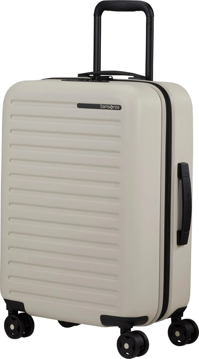 Samsonite Reiskoffer - Stackd Spinner Uitbreidbaar (4 Wielen) 55 Cm Handbagage - Sand - 2.8 Kg 3 Samsonite Reiskoffer - Stackd Spinner Uitbreidbaar (4 Wielen) 55 Cm Handbagage - Sand - 2.8 Kg