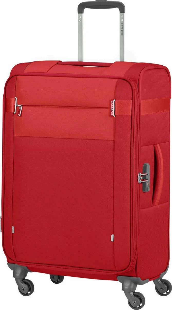 Samsonite Reiskoffer - Citybeat Spinner 66/24 Uitbreidbaar (Medium) Red 3 Samsonite Reiskoffer - Citybeat Spinner 66/24 Uitbreidbaar (Medium) Red