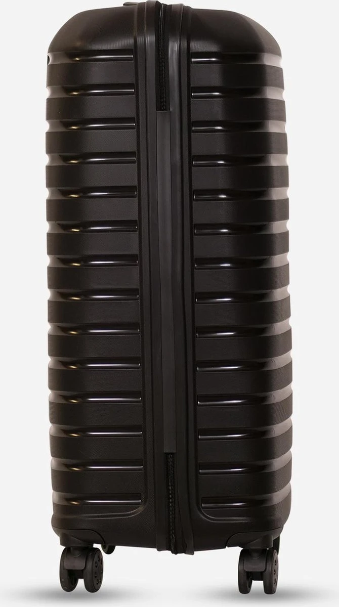 ©TROLLEYZ - Berlin No.11 - Reiskoffer 78cm Met Cijferslot - Dubbele Wielen - 360° Spinners - 100% Polypropyleen - Reiskoffer In Night Black 4 ©TROLLEYZ - Berlin No.11 - Reiskoffer 78cm Met Cijferslot - Dubbele Wielen - 360° Spinners - 100% Polypropyleen - Reiskoffer In Night Black - Afbeelding 2