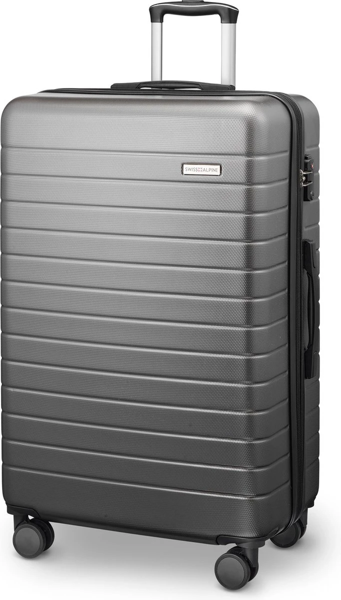 Swiss Alpine 2.0 - Reiskoffer- 77 Cm - 4 Wielen - Grijs 3 Swiss Alpine 2.0 - Reiskoffer- 77 Cm - 4 Wielen - Grijs