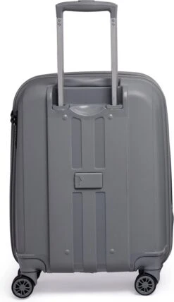 ©TROLLEYZ - Venice No.10 - Trolley - 55cm Met TSA Slot - Dubbele Wielen - 360° Spinners - 100% Polypropyleen - Handbagage Koffer In Silver Stone -Bagageopslag 693x1200