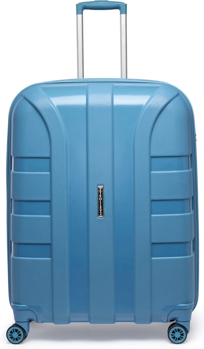 ©TROLLEYZ - Paris No.5 - Reiskoffer - 78cm Met TSA Slot - Dubbele Wielen - 360° Spinners - 100% Polypropyleen - Reiskoffer In Ice Blue 3 ©TROLLEYZ - Paris No.5 - Reiskoffer - 78cm Met TSA Slot - Dubbele Wielen - 360° Spinners - 100% Polypropyleen - Reiskoffer In Ice Blue