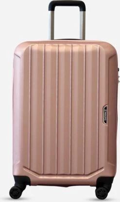 Bagageopslag 48 ©TROLLEYZ - Bali No.22 - Reiskoffer 69cm Met TSA Slot - Dubbele Wielen - 360° Spinners - 100% ABS - Reiskoffer In Cosmopolitan Pink