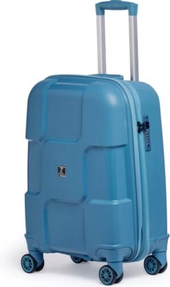 ©TROLLEYZ - Venice No.10 - Trolley - 55cm Met TSA Slot - Dubbele Wielen - 360° Spinners - 100% Polypropyleen - Handbagage Koffer In Ice Blue -Bagageopslag 713x1200 1