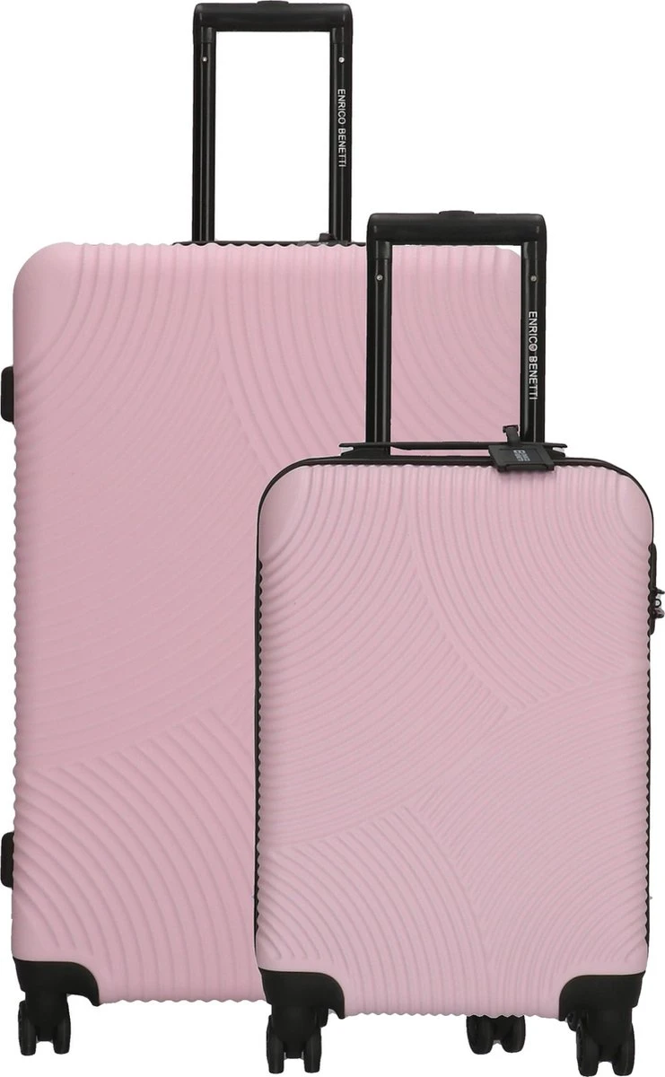 Enrico Benetti Louisville Kofferset Tweedelig - 39040-02 - Roze 3 Enrico Benetti Louisville Kofferset Tweedelig - 39040-02 - Roze