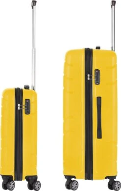 TravelZ Big Bars Kofferset - Trolleyset TSA 2-delig - Handbagage En Groot - Geel -Bagageopslag 762x1200 9