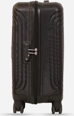 ©TROLLEYZ - Florence No.7 - Trolley - 55cm Met TSA Slot - Dubbele Wielen - 360° Spinners - 100% ABS - Handbagage Koffer In Night Black -Bagageopslag 767x1200 4