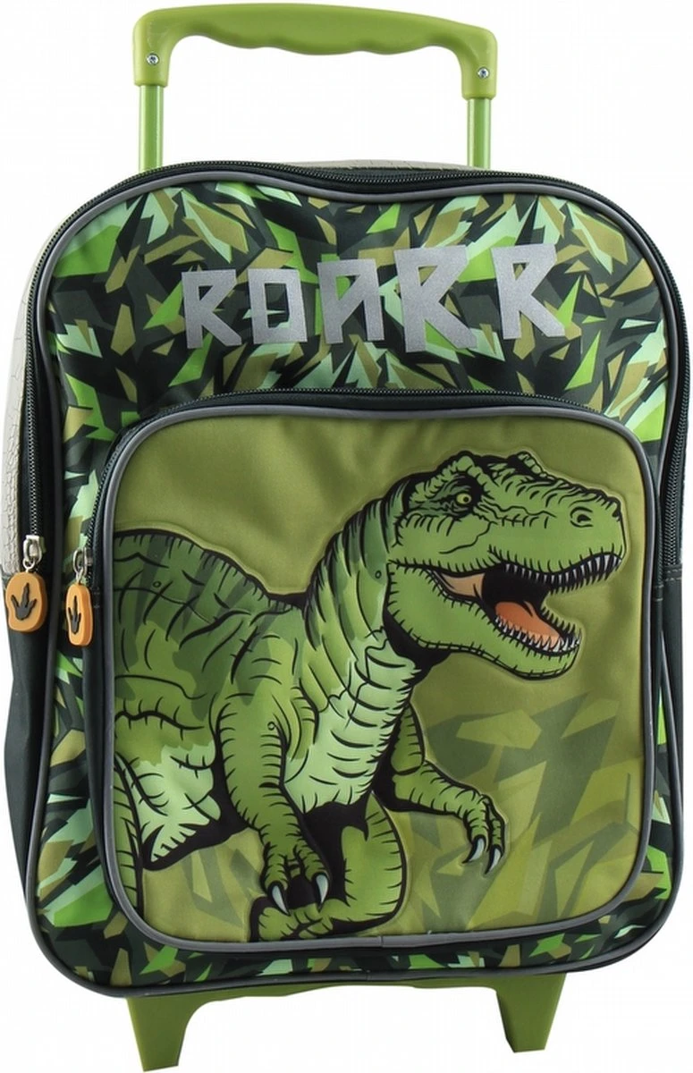 Dinosaurus Jongens Trolley Groen 29x15x39 3 Dinosaurus Jongens Trolley Groen 29x15x39