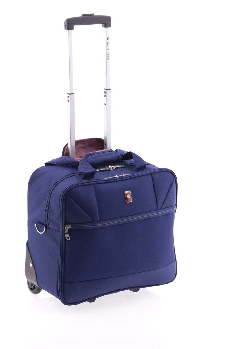 Gladiator Metro Handbagage Laptop Trolley - 14 Inch - Blauw 4 Gladiator Metro Handbagage Laptop Trolley - 14 Inch - Blauw - Afbeelding 2
