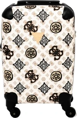 Guess House Party 18 In 4 Wheeler Dames Reiskoffer - Cream Multi Logo 19 Guess House Party 18 In 4 Wheeler Dames Reiskoffer - Cream Multi Logo -Bagageopslag 782x1200 3