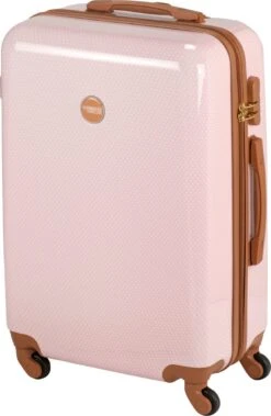 Princess Traveller Trendy Dots - Reiskoffer - Roze - M - 66cm -Bagageopslag 783x1200 3