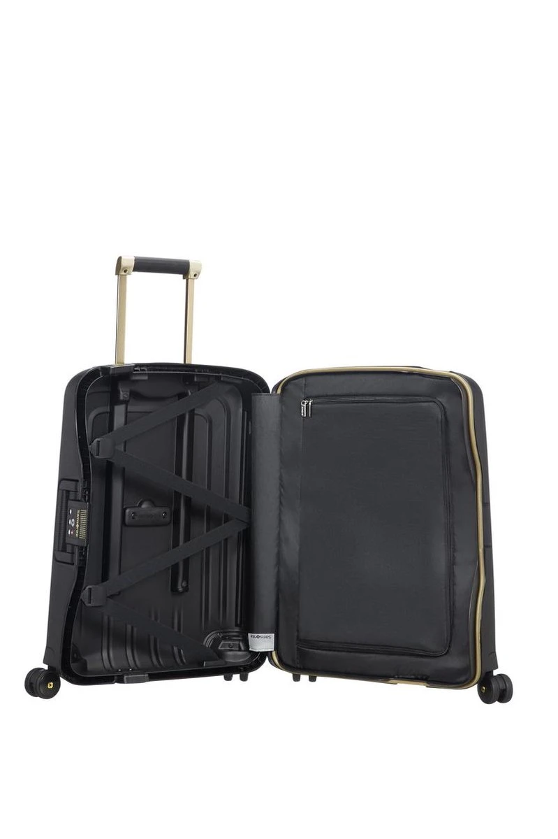 Samsonite Reiskoffer - S'Cure Dlx Spinner 55/20 (Handbagage) Black/Gold Deluscious 5 Samsonite Reiskoffer - S'Cure Dlx Spinner 55/20 (Handbagage) Black/Gold Deluscious - Afbeelding 3