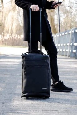 Norlander Lyon Trolleytas - Dull PU - 21 Liter - Zwart -Bagageopslag 800x1200 41