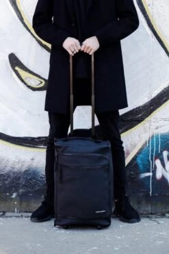 Norlander Lyon Trolleytas - Dull PU - 21 Liter - Zwart -Bagageopslag 800x1200 42