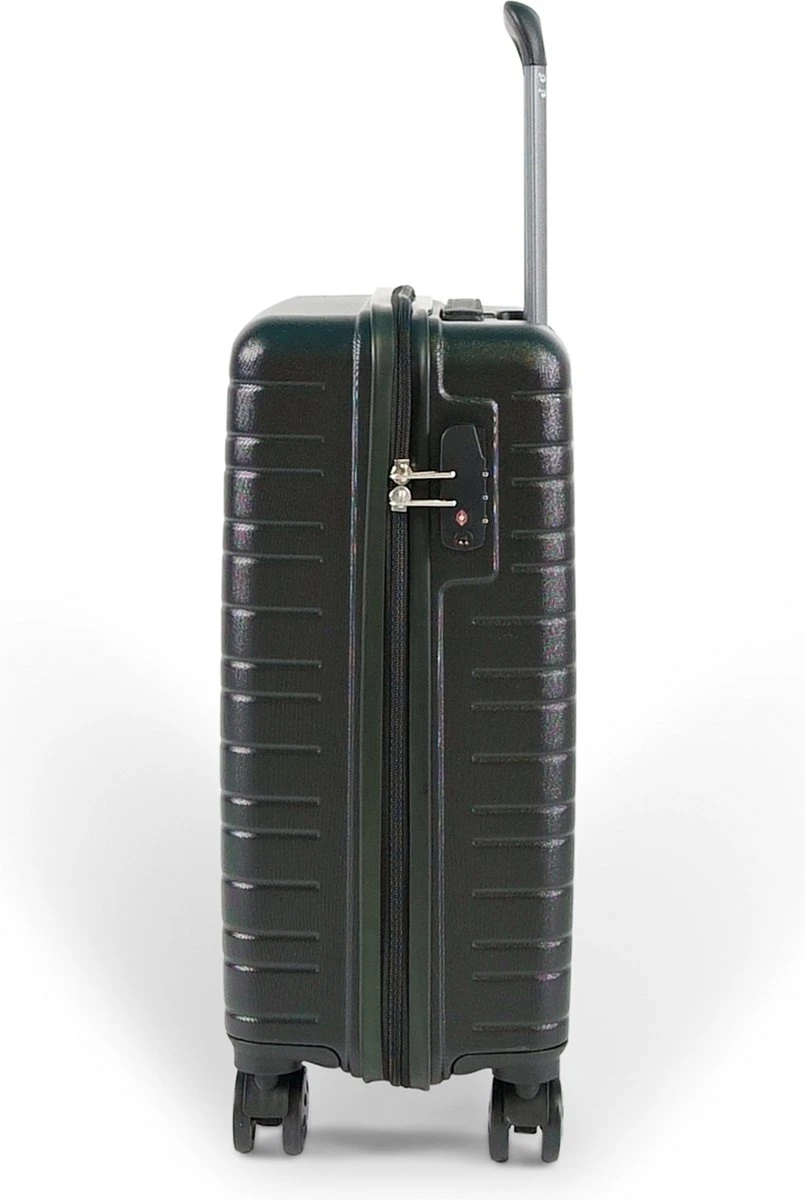 ©TROLLEYZ - Amsterdam No.9 - Trolley - 55cm Met TSA Slot - Dubbele Wielen - 360° Spinners - 100% ABS - Handbagage Koffer In Night Black 4 ©TROLLEYZ - Amsterdam No.9 - Trolley - 55cm Met TSA Slot - Dubbele Wielen - 360° Spinners - 100% ABS - Handbagage Koffer In Night Black - Afbeelding 2