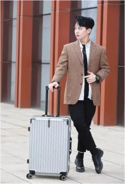 Design Handbagage Reiskoffer 20'', 50.8 Cm Cabinbag, Spinner , Aluminium Magnesium Alloy Frame Koffer, (LIGHT GRIJS) -Bagageopslag 814x1200 1