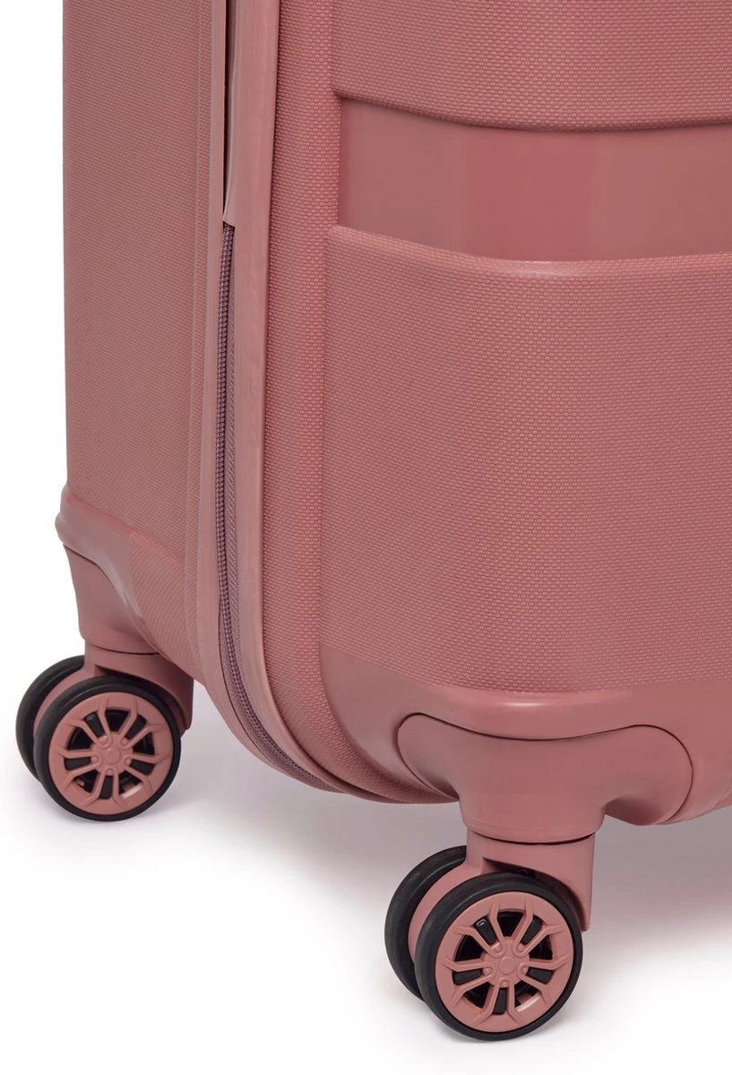 ©TROLLEYZ - Paris No.5 - Reiskoffer - 78cm Met TSA Slot - Dubbele Wielen - 360° Spinners - 100% Polypropyleen - Reiskoffer In Rose Blush 10 ©TROLLEYZ - Paris No.5 - Reiskoffer - 78cm Met TSA Slot - Dubbele Wielen - 360° Spinners - 100% Polypropyleen - Reiskoffer In Rose Blush - Afbeelding 8
