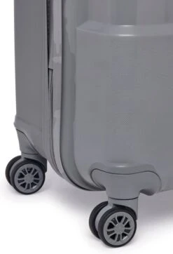 ©TROLLEYZ - Venice No.10 - Trolley - 55cm Met TSA Slot - Dubbele Wielen - 360° Spinners - 100% Polypropyleen - Handbagage Koffer In Silver Stone -Bagageopslag 818x1200