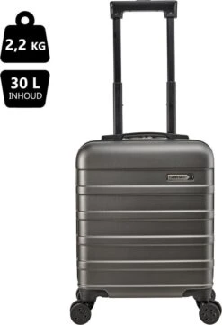 CabinMax Handbagage Koffer - Trolley 30L - Harde Reiskoffer - 45x36x20cm - Lichtgewicht - Groot Capaciteit - Steel Grey -Bagageopslag 821x1200