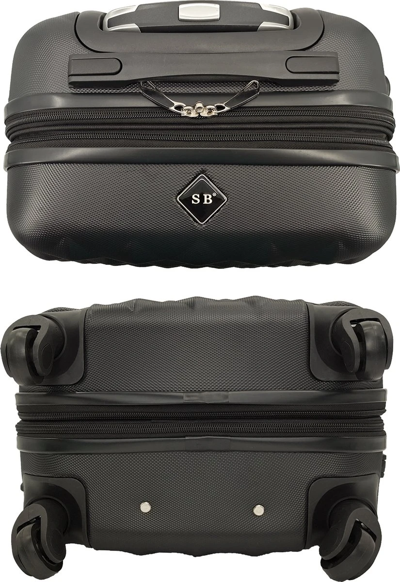 SB Travelbags Kofferset - 2 Delige 'Expandable' Koffer - Zwart - 65cm/55cm 12 SB Travelbags Kofferset - 2 Delige 'Expandable' Koffer - Zwart - 65cm/55cm - Afbeelding 10