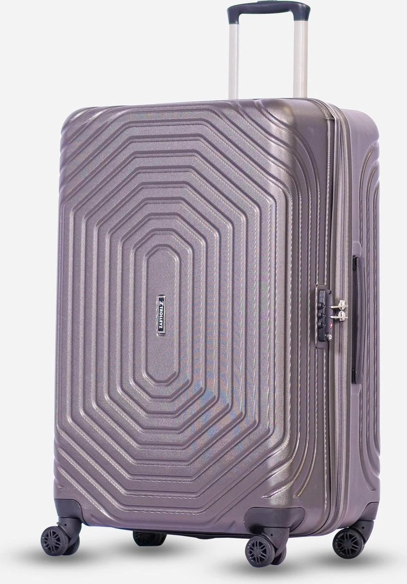 ©TROLLEYZ - Florence No.7 - Trolley - 55cm Met TSA Slot - Dubbele Wielen - 360° Spinners - 100% ABS - Handbagage Koffer In Cloudy Grey 9 ©TROLLEYZ - Florence No.7 - Trolley - 55cm Met TSA Slot - Dubbele Wielen - 360° Spinners - 100% ABS - Handbagage Koffer In Cloudy Grey - Afbeelding 7