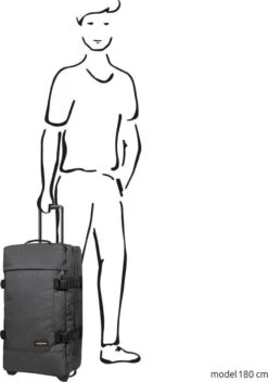 Eastpak TRANVERZ M Reiskoffer (67 X 35.5 X 30 Cm) - Black Denim -Bagageopslag 842x1200 6
