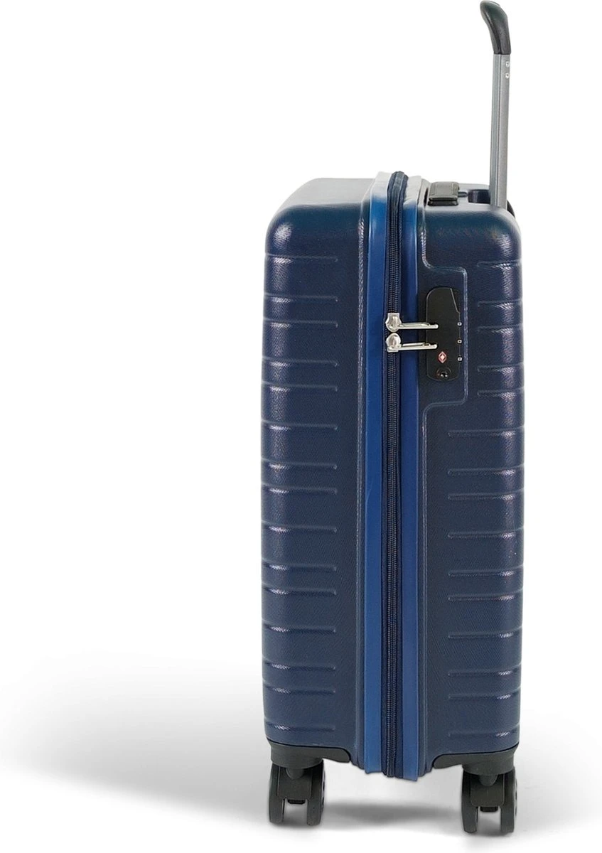 ©TROLLEYZ - Amsterdam No.9 - Trolley - 55cm Met TSA Slot - Dubbele Wielen - 360° Spinners - 100% ABS - Handbagage Koffer In Ocean Blue 4 ©TROLLEYZ - Amsterdam No.9 - Trolley - 55cm Met TSA Slot - Dubbele Wielen - 360° Spinners - 100% ABS - Handbagage Koffer In Ocean Blue - Afbeelding 2