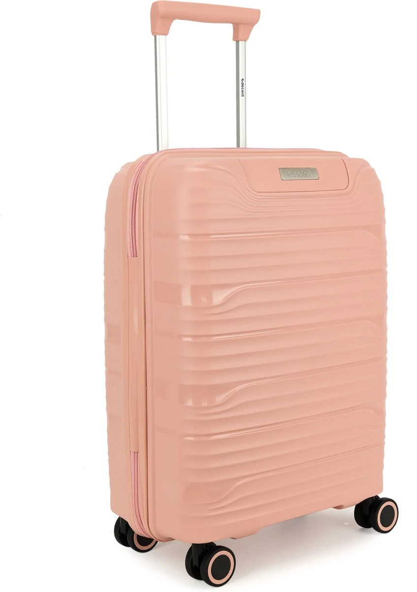 Decent EXPLORER PP Handbagage Trolley 55 Cm - 38 Liter - Pink 4 Decent EXPLORER PP Handbagage Trolley 55 Cm - 38 Liter - Pink - Afbeelding 2