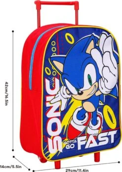 SONIC The Hedgehog Trolley Koffertje Vakantie Logeren Tripjes -Bagageopslag 851x1200 1