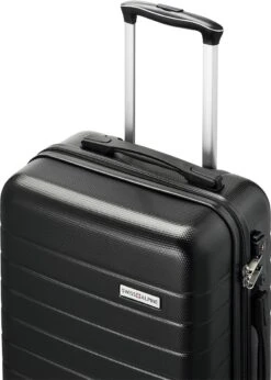 Swiss Alpine 2.0 - Handbagage Koffer - 55x35x20 Cm - 4 Wielen - Zwart -Bagageopslag 857x1200