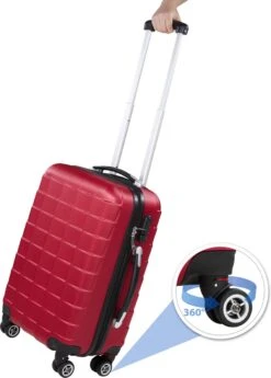 Tectake - Kofferset Trolleyset Reisset - 3-dlg Hardshell Wijnrood - 402670 10 Tectake - Kofferset Trolleyset Reisset - 3-dlg Hardshell Wijnrood - 402670 -Bagageopslag 858x1200 3