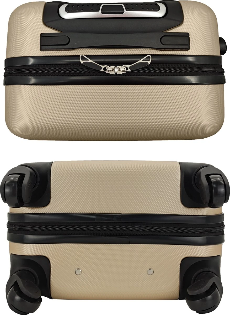 SB Travelbags Bagage Koffer 75cm 4 Wielen Trolley - Champagne 5 SB Travelbags Bagage Koffer 75cm 4 Wielen Trolley - Champagne - Afbeelding 3