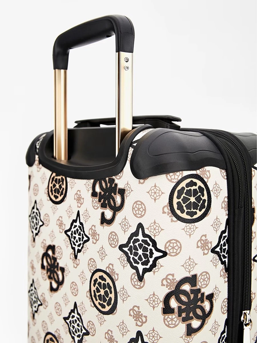 Guess House Party 18 In 4 Wheeler Dames Reiskoffer - Cream Multi Logo 10 Guess House Party 18 In 4 Wheeler Dames Reiskoffer - Cream Multi Logo - Afbeelding 8