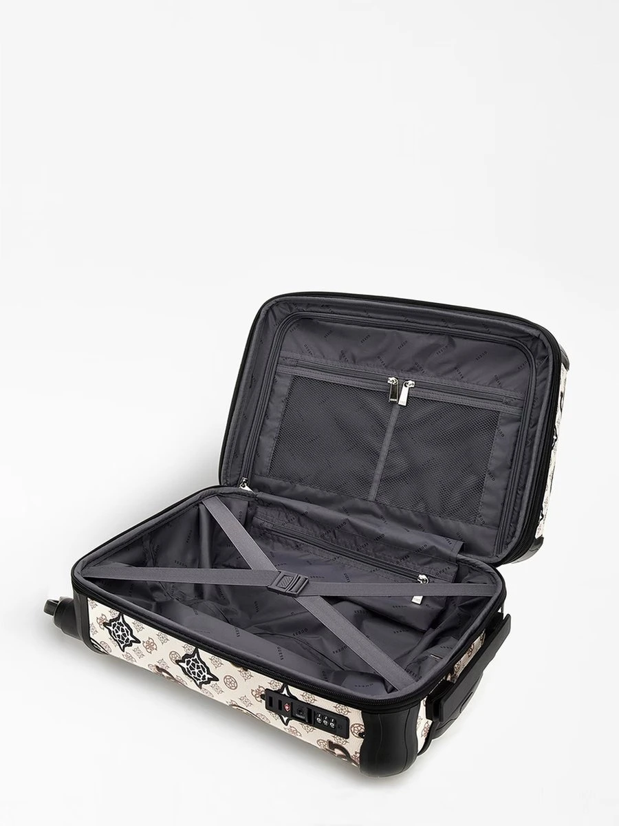 Guess House Party 18 In 4 Wheeler Dames Reiskoffer - Cream Multi Logo 12 Guess House Party 18 In 4 Wheeler Dames Reiskoffer - Cream Multi Logo - Afbeelding 10