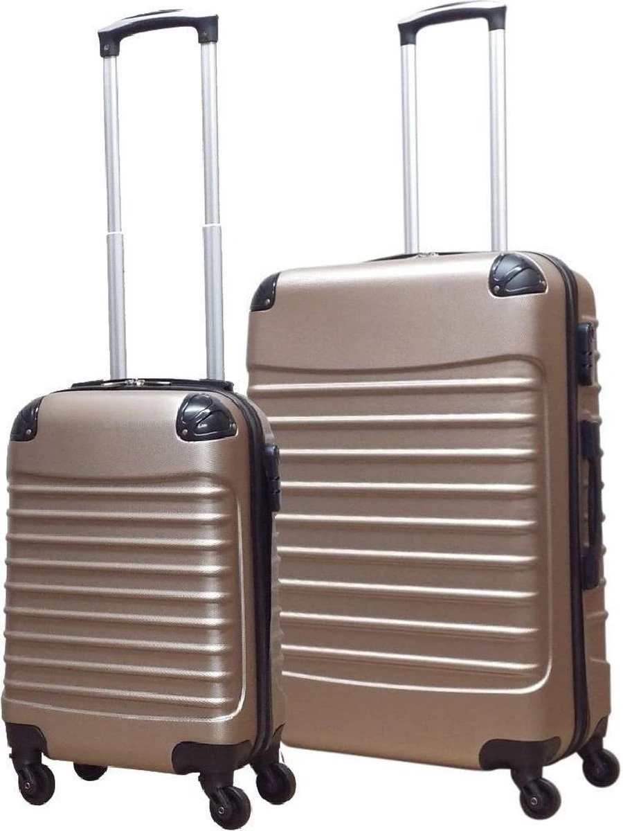 Castillo Quadrant - 2 Delige ABS Kofferset - Champagne 3 Castillo Quadrant - 2 Delige ABS Kofferset - Champagne