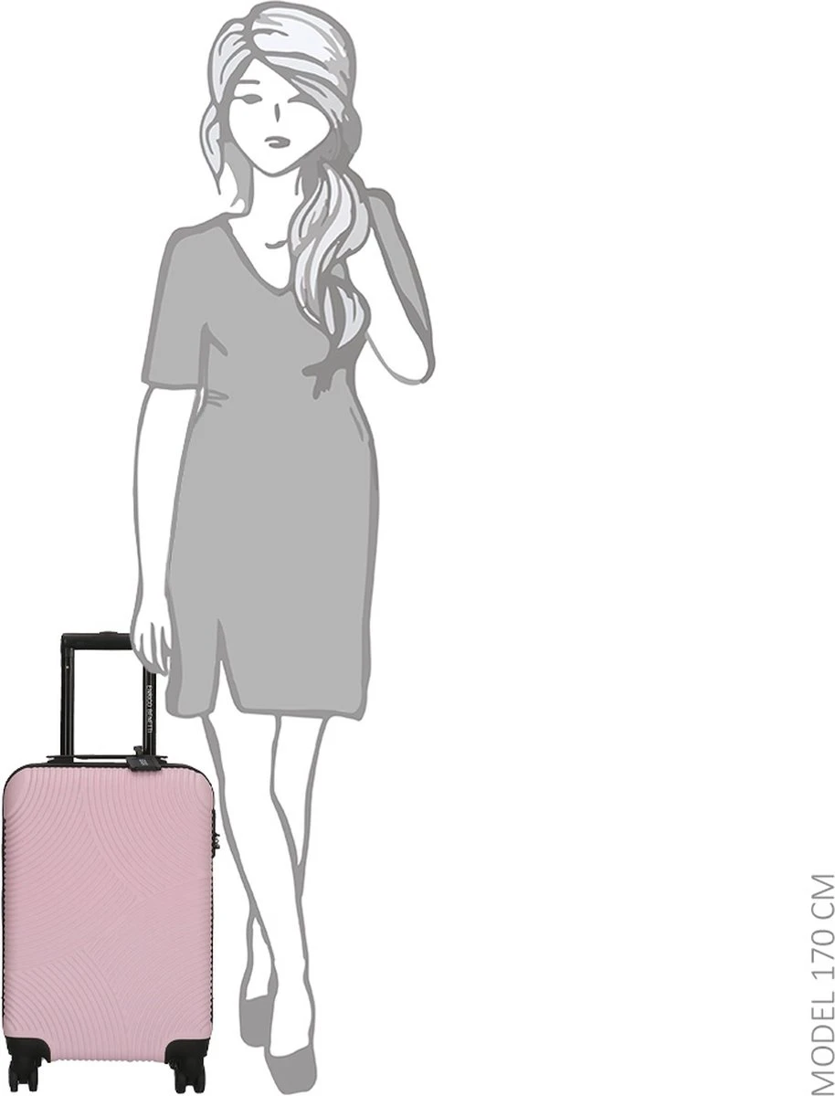 Enrico Benetti Louisville Kofferset Tweedelig - 39040-02 - Roze 4 Enrico Benetti Louisville Kofferset Tweedelig - 39040-02 - Roze - Afbeelding 2